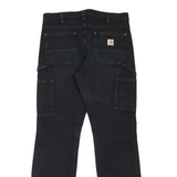 CARHARTT Carpenter Workwear Womens Jeans Black Slim Straight W29 L29