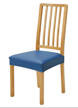 Anyseat Blue PU Leather Chair Cover – Slipcover for Dining, Kitchen, Hotel, Banquet & Living Room Chairs