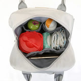 Anysort Grey Mommy Diaper Bag With Changing Pad Maternity Backpack for Moms