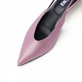 YOKO Slingbacks Dusty Pink Satin 5 cm