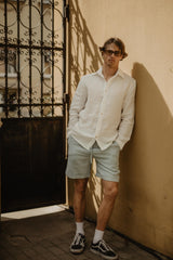 Hector classic linen shirt in White