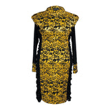 Sierra Gold Leopard Brocade Jacquard Dress Made to Order