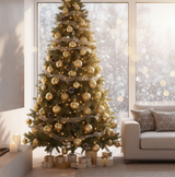 ANYDECO Christmas Balls Gold Shiny Hanging Décor Ornaments