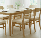Anyseat Beige Plain No Print Chair Cover – Stretch Washable Removable Seat Cover for Dining & Kitchen