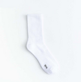 Anyfootwear 5 Pairs Unisex Long Cotton Socks Size 10-14 White High Quality Office Business Sports Skateboard Knitted Casual Solid Color Socks
