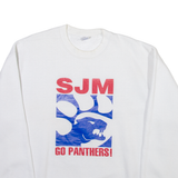 JERZEES SJM GO PANTHERS Mens Sweatshirt White USA XL