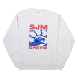 JERZEES SJM GO PANTHERS Mens Sweatshirt White USA XL
