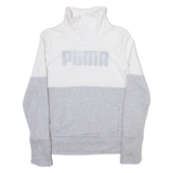 PUMA Womens Sweatshirt Grey Roll Neck S