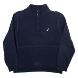 NAUTICA Womens Sweatshirt Blue 1/4 Zip L