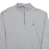 NAUTICA Mens Sweatshirt Grey 1/4 Zip XL