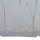 NAUTICA Mens Sweatshirt Grey 1/4 Zip XL