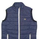 SCHOTT Mens Quilted Gilet Blue Nylon S