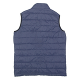 SCHOTT Mens Quilted Gilet Blue Nylon S