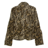 YESSICA Faux Fur Womens Blazer Jacket Brown 90s UK 10