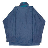 HELLY HANSEN Mens Rain Coat Blue 90s Hooded 2XL