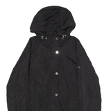 CALVIN KLEIN Womens Parka Jacket Black Hooded L