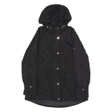 CALVIN KLEIN Womens Parka Jacket Black Hooded L