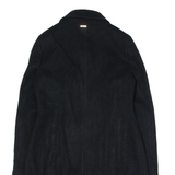 LIU JO Womens Overcoat Coat Black Flannel Wool S