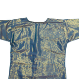 Mens T-Shirt Blue Button Neck S