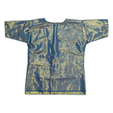 Mens T-Shirt Blue Button Neck S