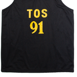 TOS #91 Colina Basketball Mens Jersey Black Sleeveless 90s V-Neck XL