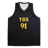 TOS #91 Colina Basketball Mens Jersey Black Sleeveless 90s V-Neck XL