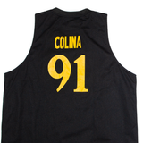TOS #91 Colina Basketball Mens Jersey Black Sleeveless 90s V-Neck XL