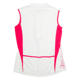 BENGER Cycling Womens Jersey White Sleeveless 1/2 Zip UK 12