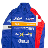 DAREVIE Full Zip Cycling Mens Jersey Blue Long Sleeve High Neck M