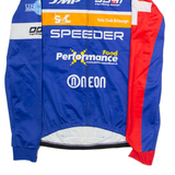 DAREVIE Full Zip Cycling Mens Jersey Blue Long Sleeve High Neck M