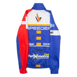 DAREVIE Full Zip Cycling Mens Jersey Blue Long Sleeve High Neck M
