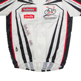 MAX HUERZELER Full Zip Cycling Mens Jersey White High Neck L