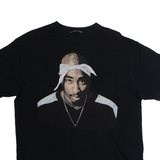 CHIMODU 2Pac Mens Band T-Shirt Black Crew Neck L