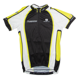 OWAYO Full Zip Cycling Mens Jersey White High Neck M