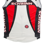 SCHWINN Cycling Mens Jersey White Sleeveless 1/2 Zip M