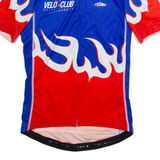 TZAMO Full Zip Cycling Mens Jersey Blue High Neck S