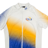 CUORE Full Zip Cycling Mens Jersey White High Neck XS