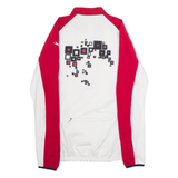 CRANE Cycling Mens Jersey White Long Sleeve 1/2 Zip M