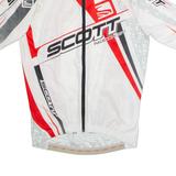 SCOTT Full Zip Cycling Mens Jersey White S