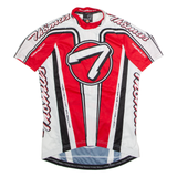 THOEMUS Cycling Mens Jersey White 1/2 Zip M