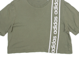 ADIDAS Cropped Womens T-Shirt Green XS