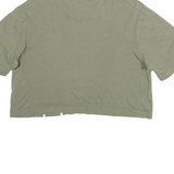 ADIDAS Cropped Womens T-Shirt Green XS