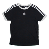 ADIDAS Womens T-Shirt Black UK 6