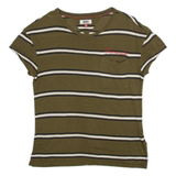 TOMMY HILFIGER Womens T-Shirt Green XS