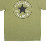 CONVERSE Womens T-Shirt Green XS