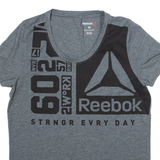 REEBOK Womens T-Shirt Grey M