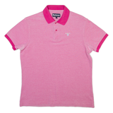 BARBOUR Mens Polo Shirt Pink M