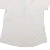 TED BAKER Womens Polo Shirt White Striped M
