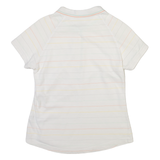 TED BAKER Womens Polo Shirt White Striped M