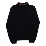 PRETTY GREEN Mens Polo Shirt Black Long Sleeve M